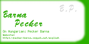 barna pecker business card